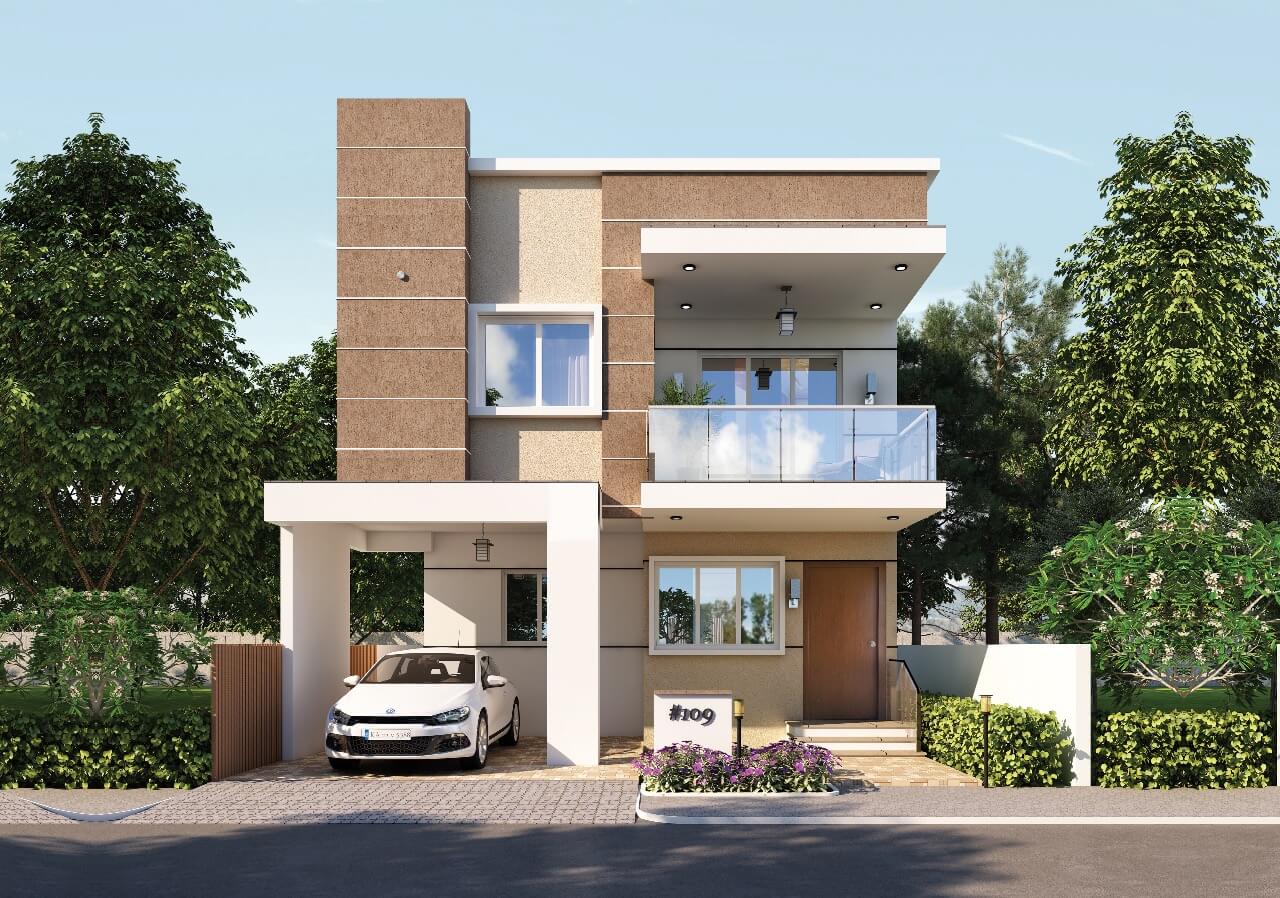 Kumari Oakville Villas in Sarjapur Bangalore Villa Plan - 30x50 - West Facing